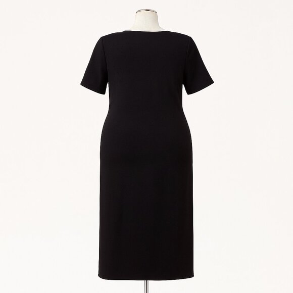 torrid Midi Studio Deep Black Cupro Bodycon Dress 3X - Picture 8 of 11